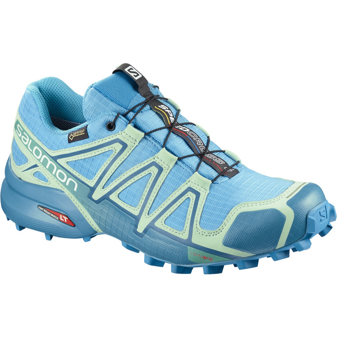 Chaussures De Trail Running Salomon Femme Bleu Clair - Salomon SPEEDCROSS 4 GTX® W - France (6143-XJ